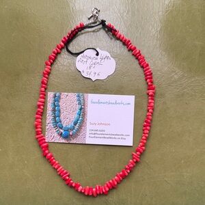 Vibrant Coral Necklace, Northern Lights